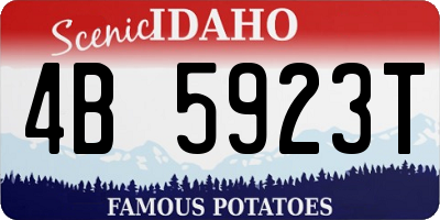 ID license plate 4B5923T