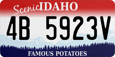 ID license plate 4B5923V