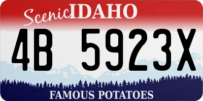ID license plate 4B5923X