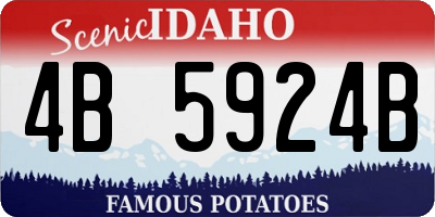 ID license plate 4B5924B