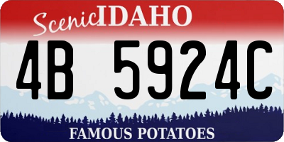 ID license plate 4B5924C