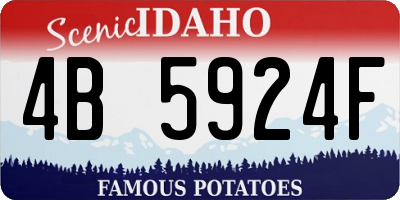 ID license plate 4B5924F