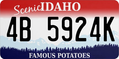 ID license plate 4B5924K
