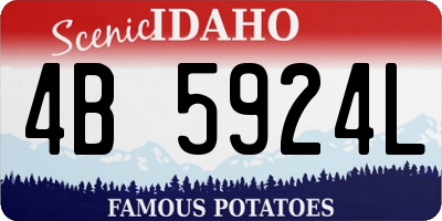 ID license plate 4B5924L