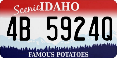 ID license plate 4B5924Q