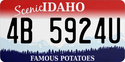 ID license plate 4B5924U