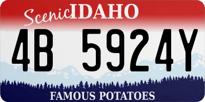 ID license plate 4B5924Y