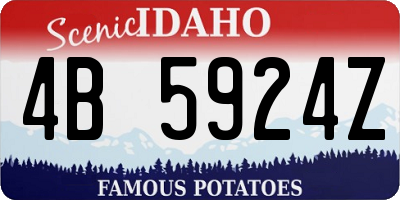 ID license plate 4B5924Z