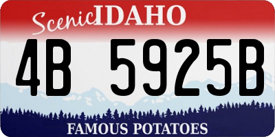 ID license plate 4B5925B