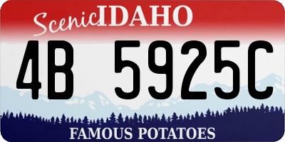 ID license plate 4B5925C
