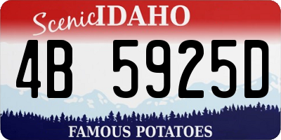ID license plate 4B5925D