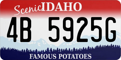 ID license plate 4B5925G