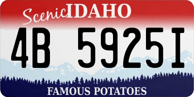 ID license plate 4B5925I