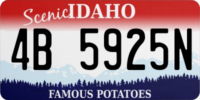ID license plate 4B5925N