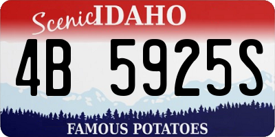 ID license plate 4B5925S