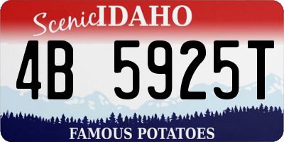 ID license plate 4B5925T