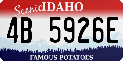 ID license plate 4B5926E