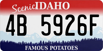 ID license plate 4B5926F