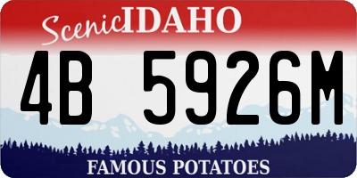 ID license plate 4B5926M