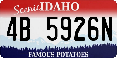 ID license plate 4B5926N