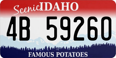 ID license plate 4B5926O
