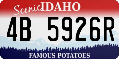 ID license plate 4B5926R