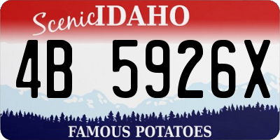 ID license plate 4B5926X