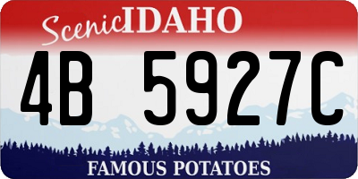 ID license plate 4B5927C