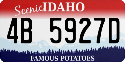 ID license plate 4B5927D
