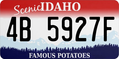 ID license plate 4B5927F