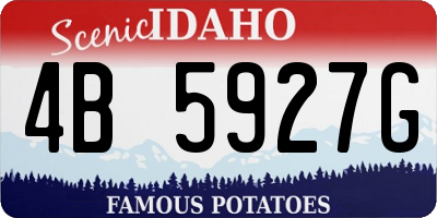 ID license plate 4B5927G
