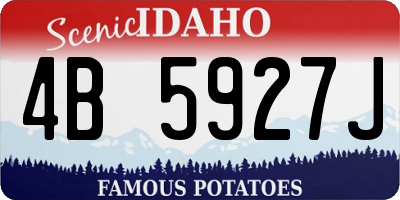 ID license plate 4B5927J
