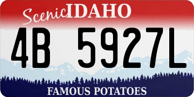 ID license plate 4B5927L