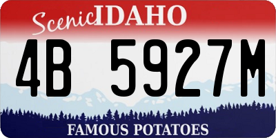ID license plate 4B5927M