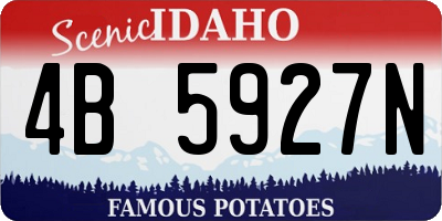 ID license plate 4B5927N