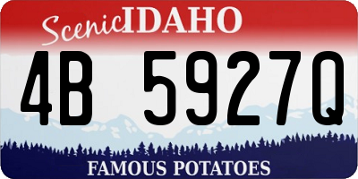 ID license plate 4B5927Q
