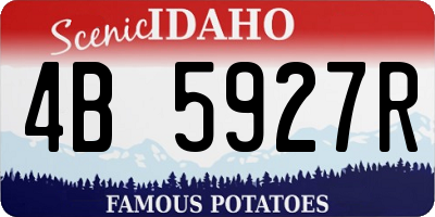 ID license plate 4B5927R