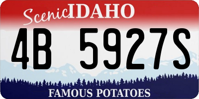 ID license plate 4B5927S