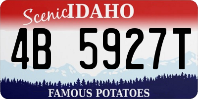 ID license plate 4B5927T