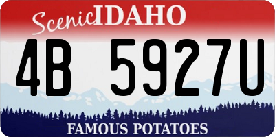 ID license plate 4B5927U