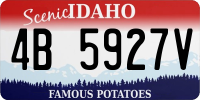 ID license plate 4B5927V