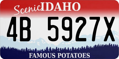 ID license plate 4B5927X