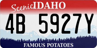 ID license plate 4B5927Y