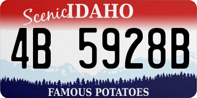 ID license plate 4B5928B