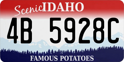 ID license plate 4B5928C