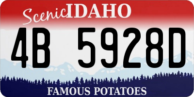 ID license plate 4B5928D