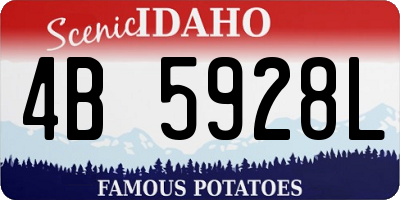 ID license plate 4B5928L