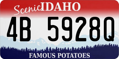ID license plate 4B5928Q