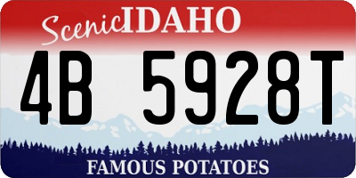 ID license plate 4B5928T