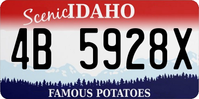 ID license plate 4B5928X
